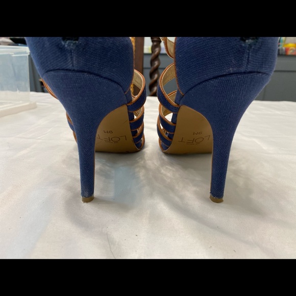 LOFT denim strappy heels - Picture 4 of 6